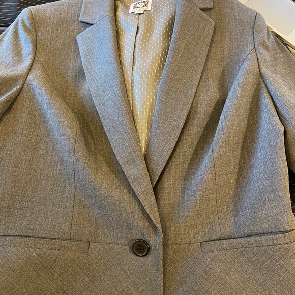 Anne Klein seperate blazer jacket gray top work - Picture 3 of 6